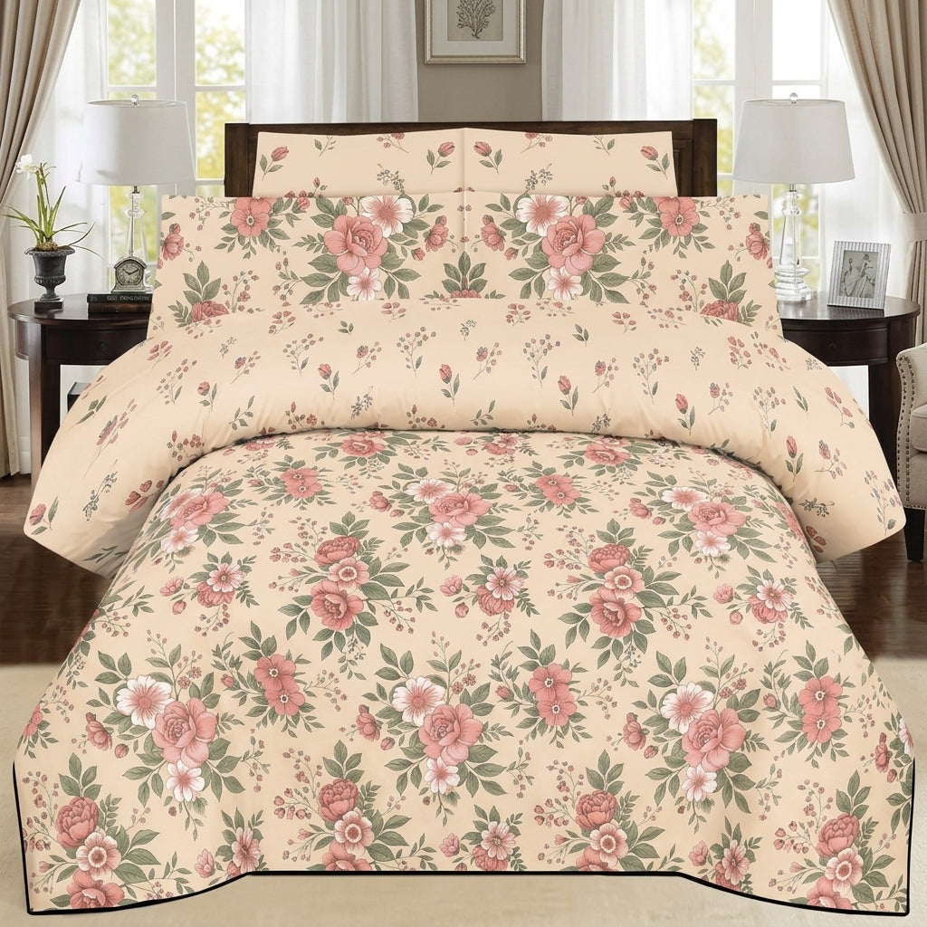 Cotton Printed King Bedsheet Set