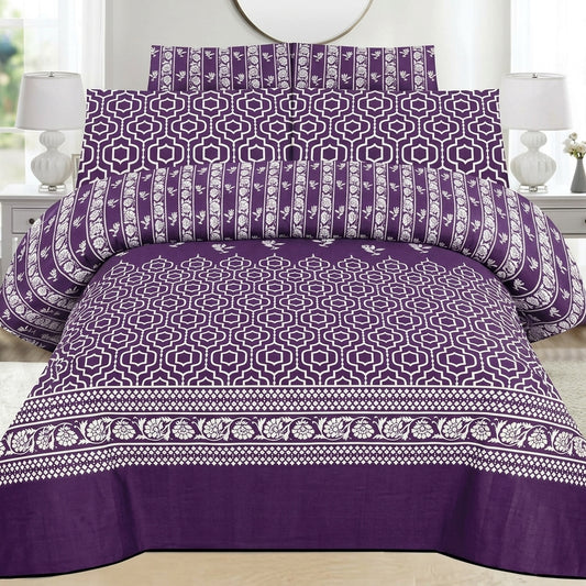 Cotton Printed King Bedsheet Set