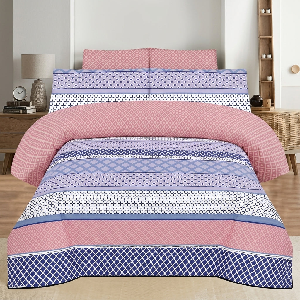 Cotton Printed King Bedsheet Set