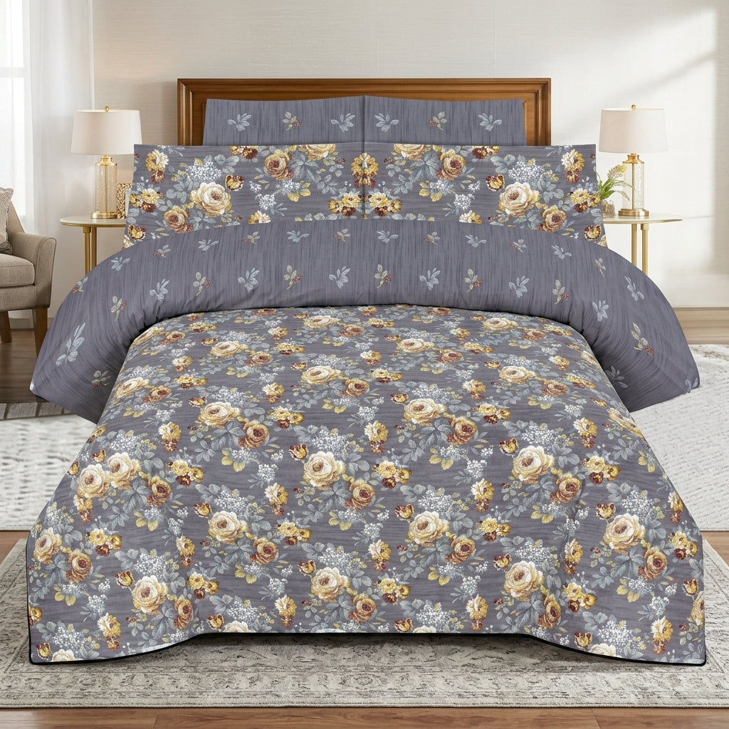 Cotton Printed King Bedsheet Set