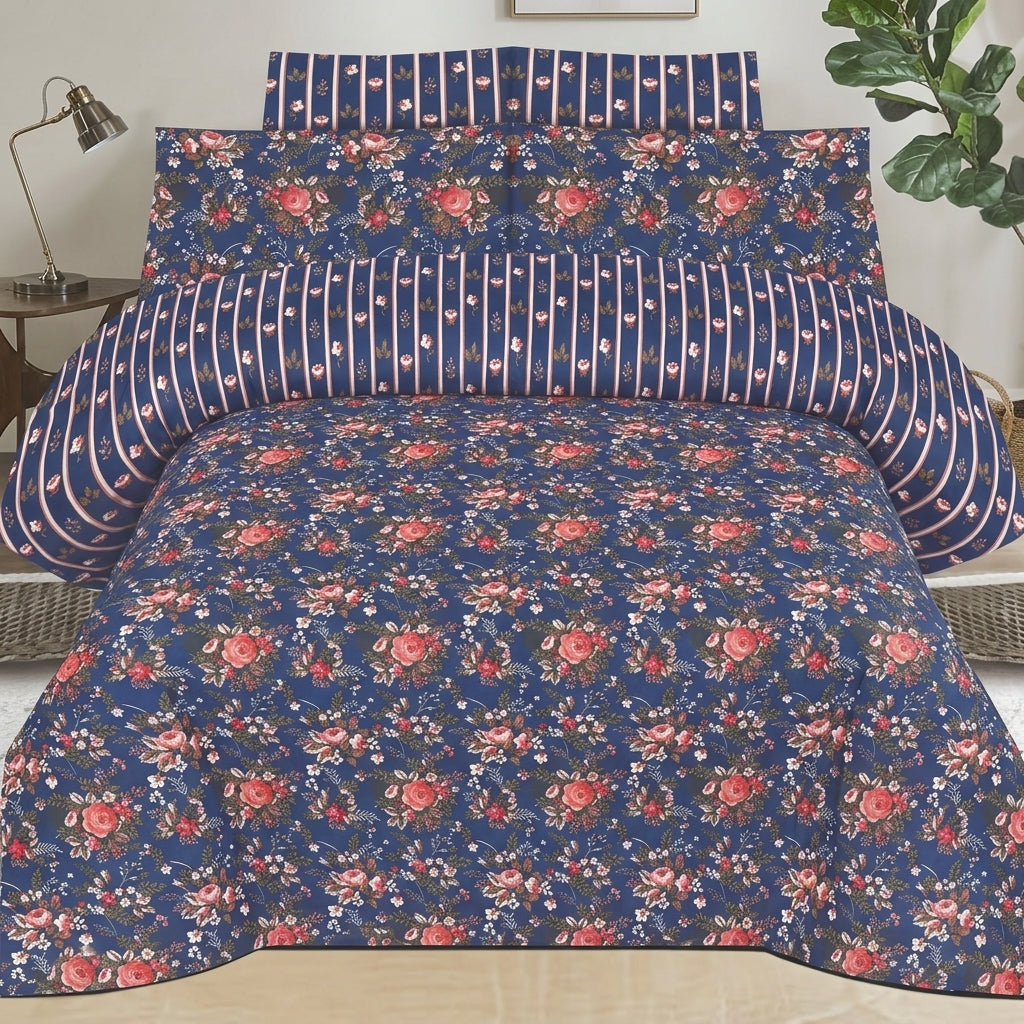 Cotton Printed King Bedsheet Set