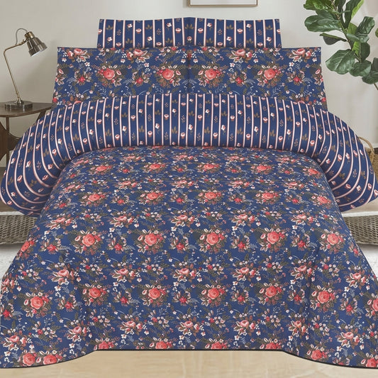 Cotton Printed King Bedsheet Set