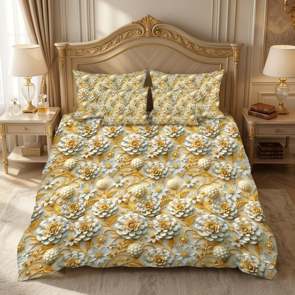 3D Digital Printed King Bedsheet Set