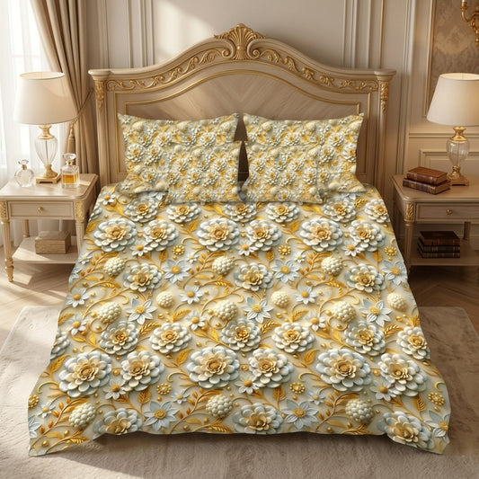 3D Digital Printed King Bedsheet Set