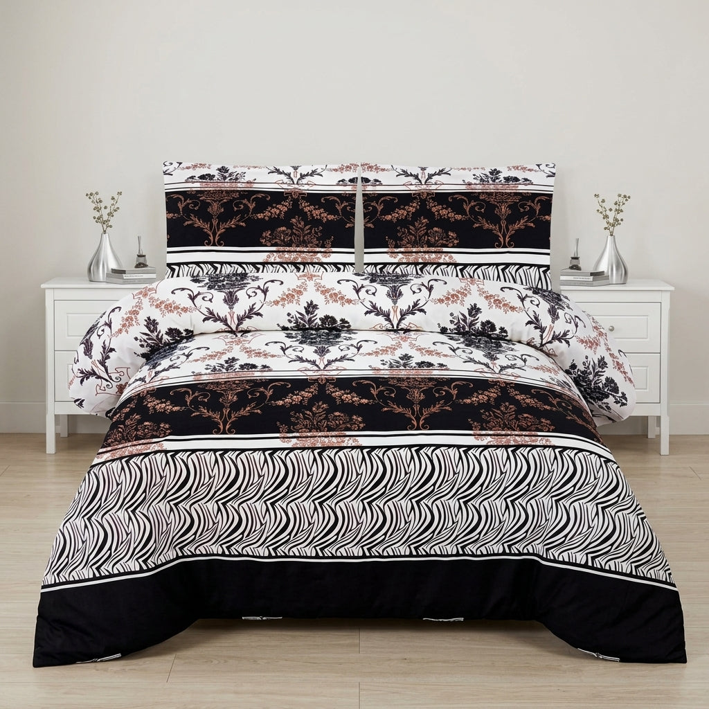 Crystal Printed King Bed Sheet Set