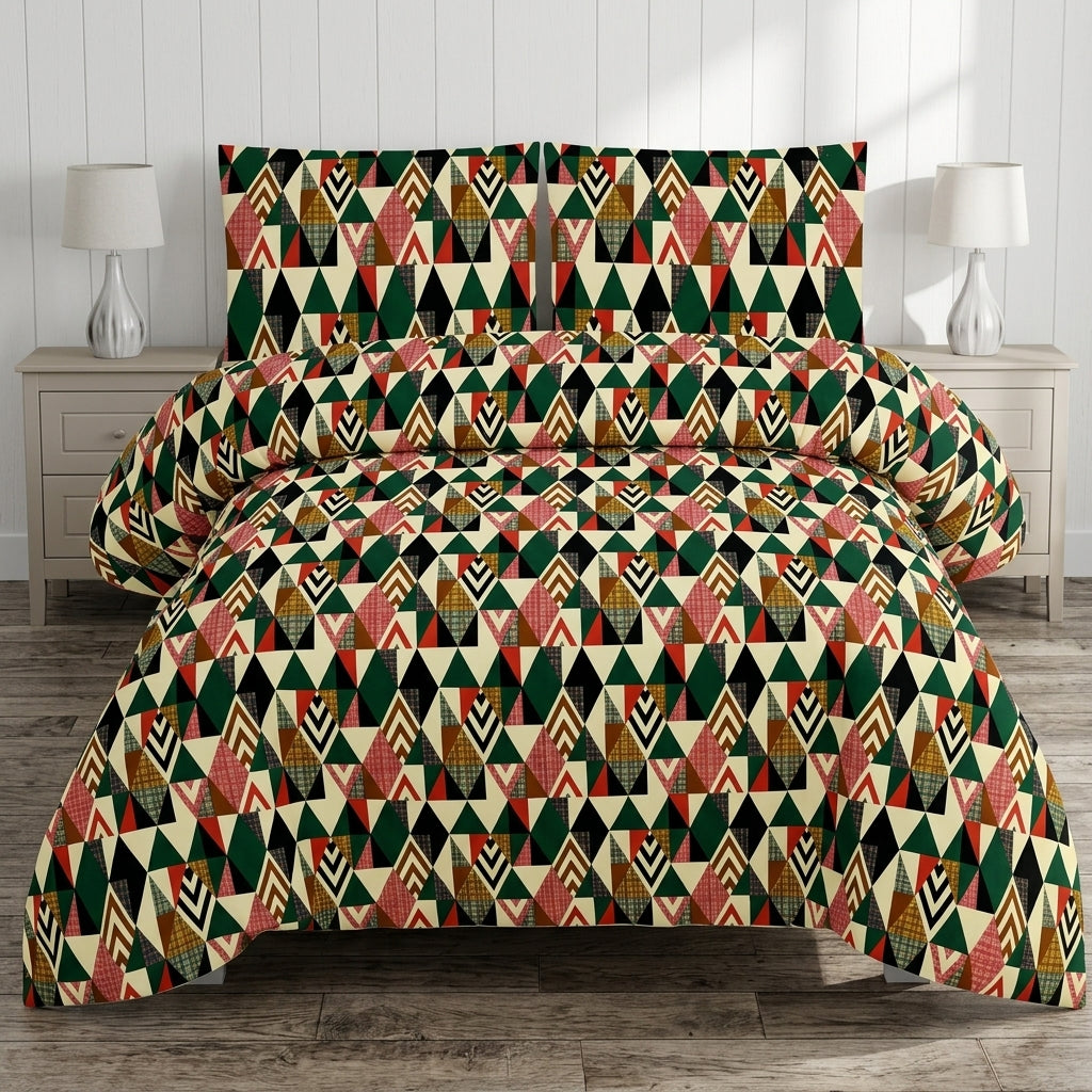 Crystal Printed King Bedsheet Set
