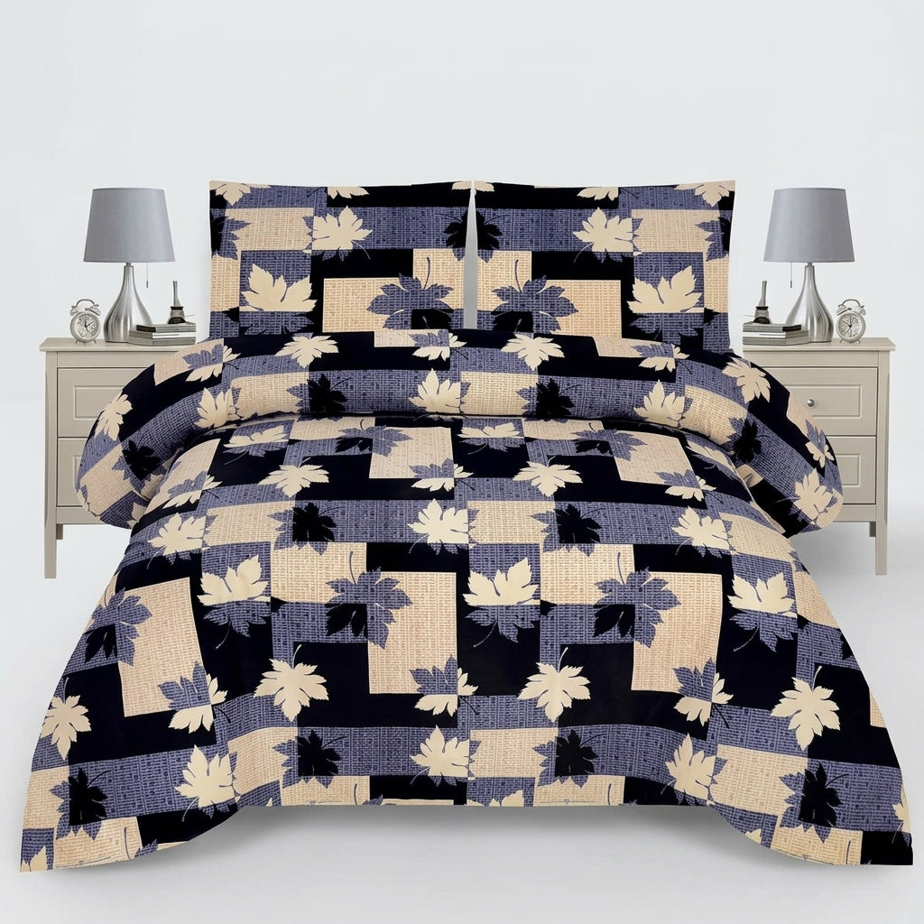 Crystal Printed King Bedsheet Set