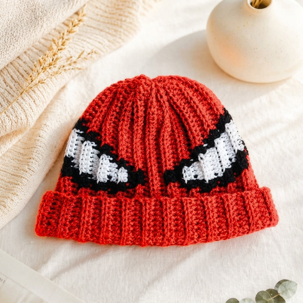 Crochet Spiderman Beanie Cap
