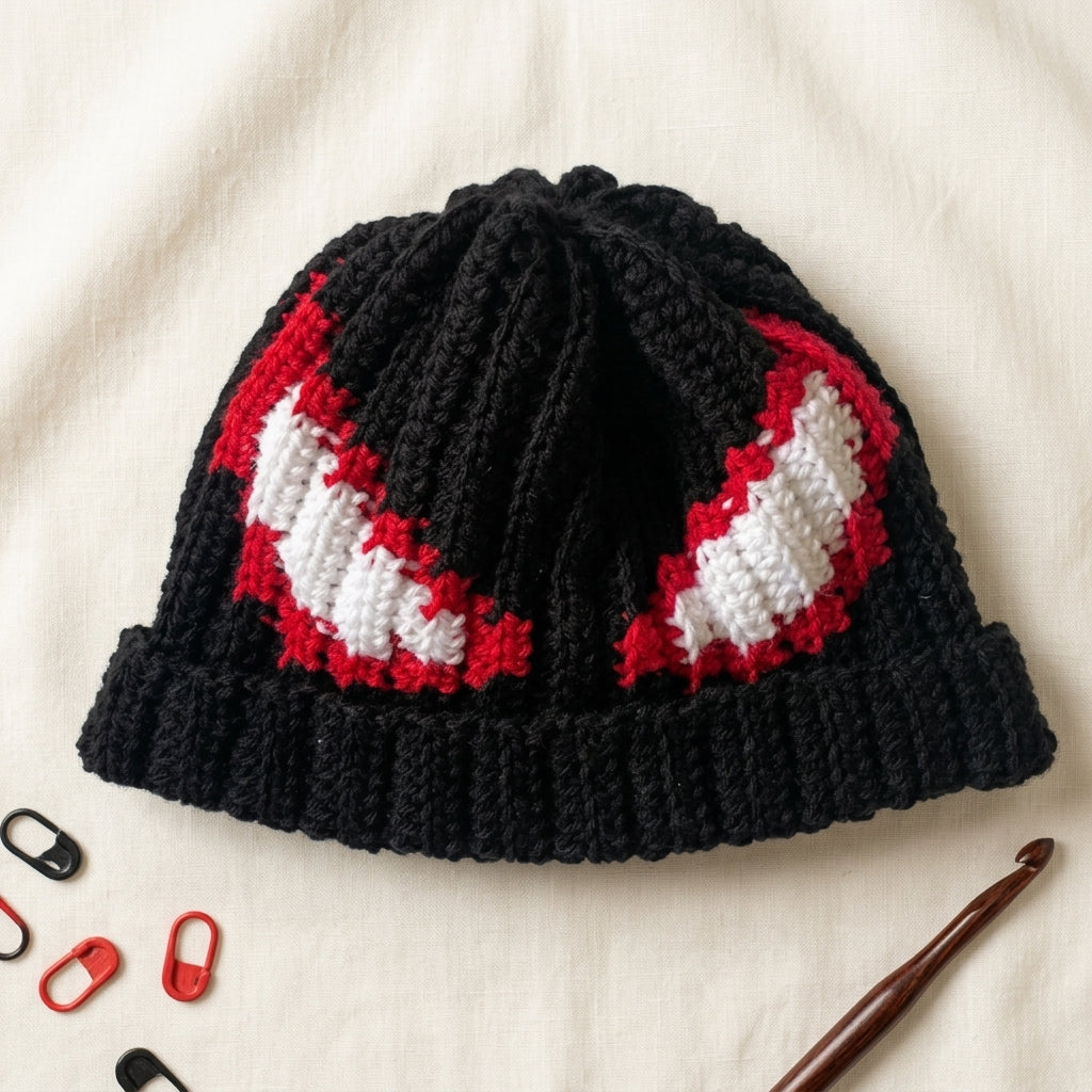 Crochet Spiderman Beanie Cap
